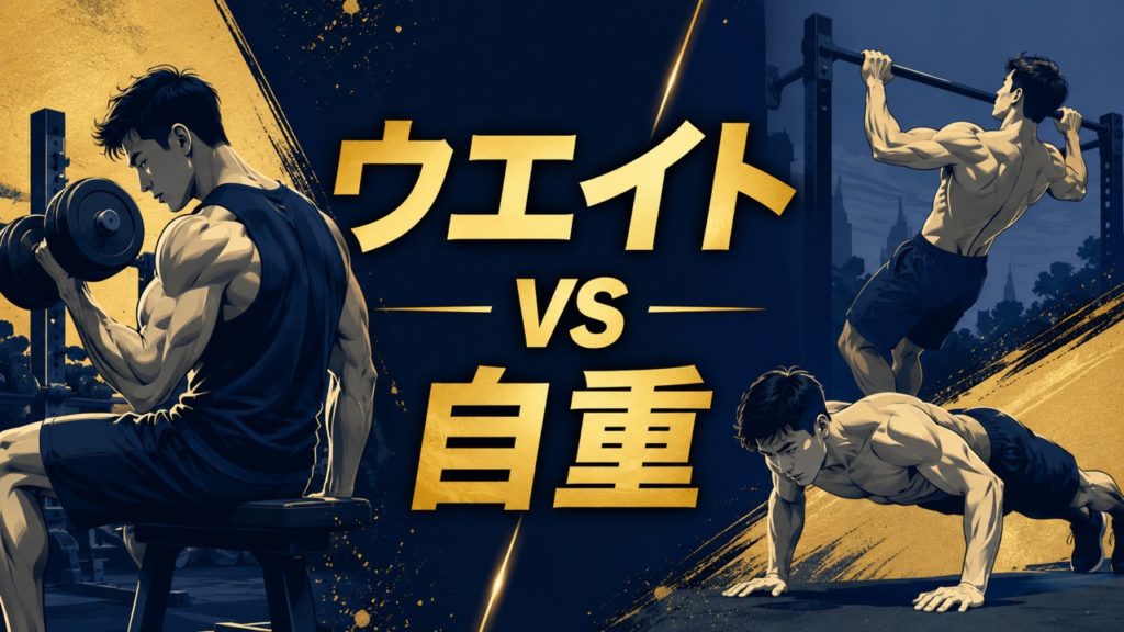 ウエイトトレーニングと自重トレーニングの比較